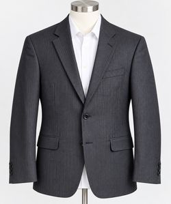 Tommy Hilfiger Men's 38R Gray Pinstripe 100% Wool Blazer Sport Coat 2 Button