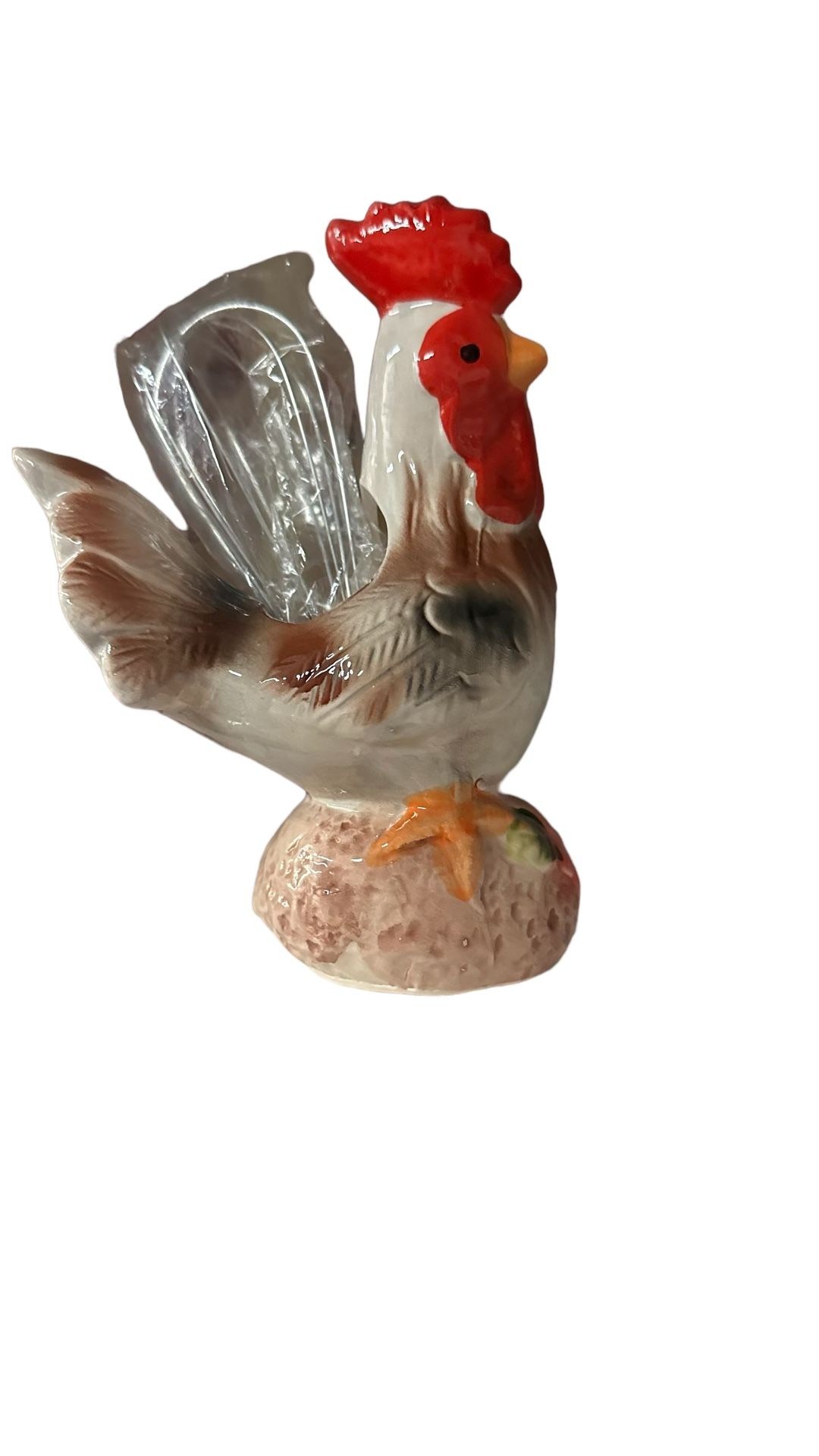 Ceramic Rooster Utensil Holder