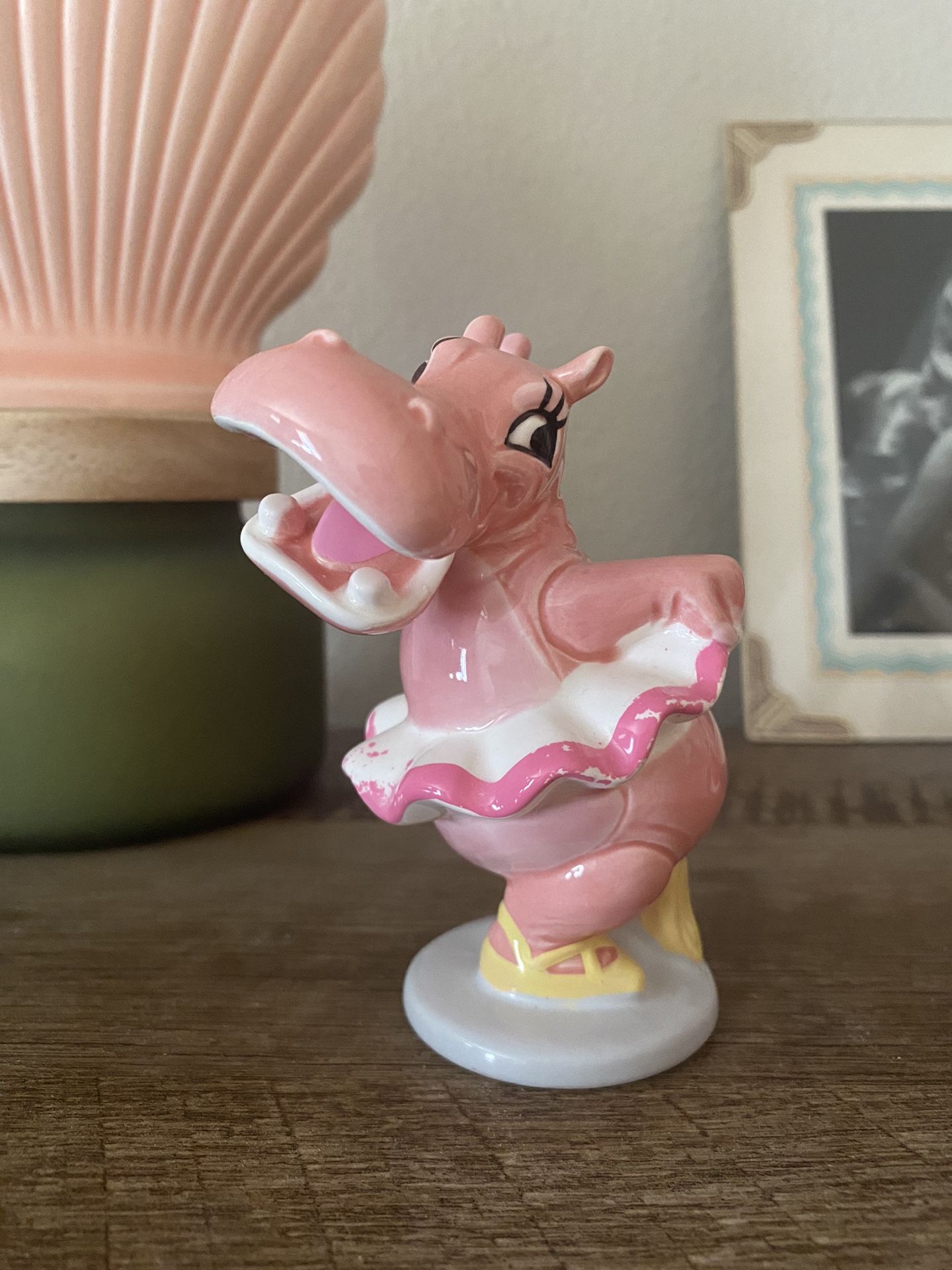 Vintage Disney Fantasia Hyacinth Hippo Figurine Japan Ballerina