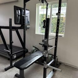 Olympic Weights, Gym Equipment, Squat Rack 
