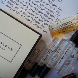 100/Authentic  jo malone 10 different scents  perfume 