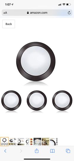 4.6 out of 5 stars 288 Reviews SOLLA 7.5 Inch Flush Mount Ceiling Light Fixture, 4-Pack, Dimmable, 1050LM High Brightness, 15W (100W Equiv.) 3 Color