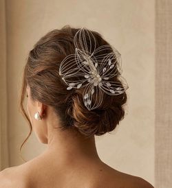 Handmade Antique Crystal & Pearl Floral Hair Pin – Bridal Hair Comb & Antique Floral Hair Pin