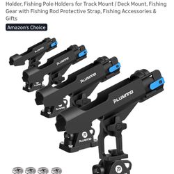 PLUSINNO 2 in 1 Fishing Rod Holders for Boat, Kayak Fishing Rod Holder Set Of 4