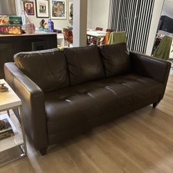 Brown Leather Sofa (3-seater)