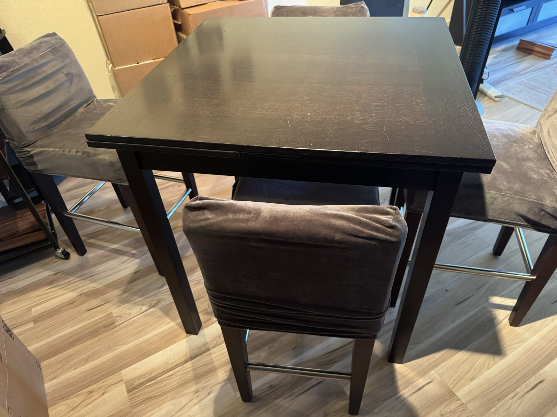 Dania Dark Brown Counter High Dining Table