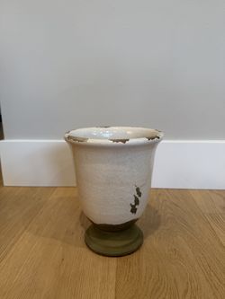 Pottery Barn Tuscan Glaze Terracotta Vase Cachepot Pot Decor Tabeltop