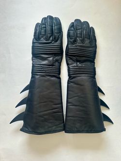 Batman Leather Gloves For Cosplay Costume High Quality Size Medium Michael Keaton