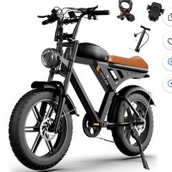 28MPH 1000W Motor Movcan V30 Adult Electric Bike,20" Fat Tire Ebike,48V15.6Ah Removable Battery,Shimano 7-Speed MTB UL2849