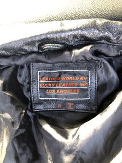 Lucky leather jacket $55. 3X