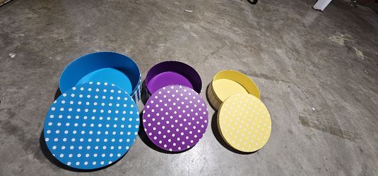 3 Decor Round Boxes