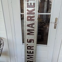 Large Metal Sign Farmers Market 