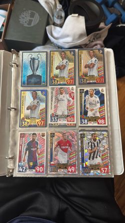 Binder of Match Attax Soccer Trading Cards