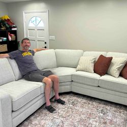 Couch/custom Ashley furniture with custom ottoman