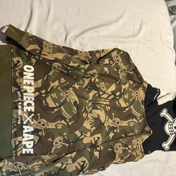 One Piece AAPE Zip Up Hoodie
