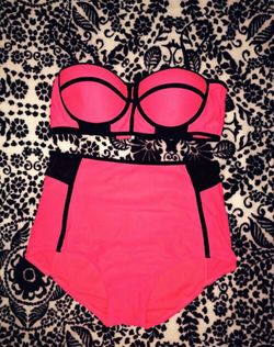 Two Piece Pink Swimsuit