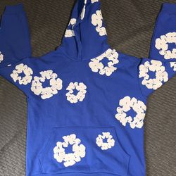 White On Blue Denim Tears Hoodie 