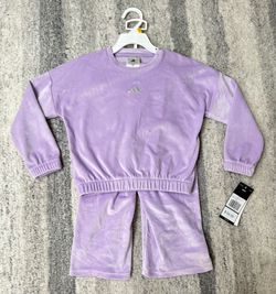 Adidas purple outfit set for toddler girl size 3t
