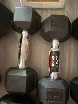 12 lbs dumbbells set pair