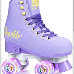 Active Girls' Adjustable Roller Skate, Sleek Design, Premium PU Leather Scuff-Resistant Easy to Clean, Gift for Girls Kids 