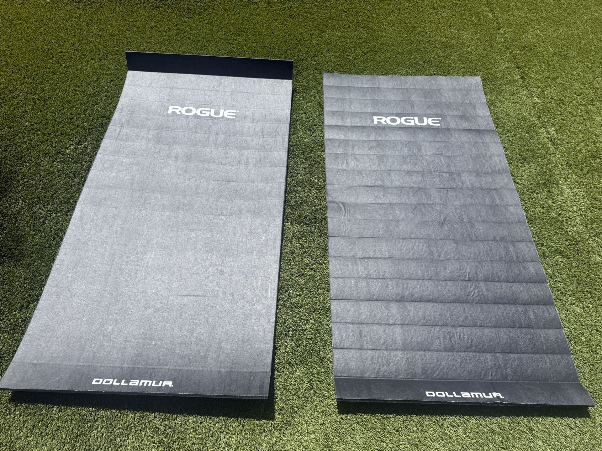 TWO ROGUE INDIVIDUAL TRAINING MATS - BOTH IN EXCELLENT LIKE NEW CONDITION.
