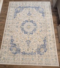 Juliea Distressed Medallion Oriental Power Loom Performance Rug