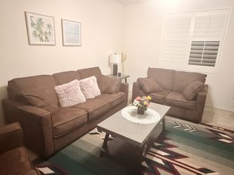 Sofa Set W/ Coffee Table & Lamp Table