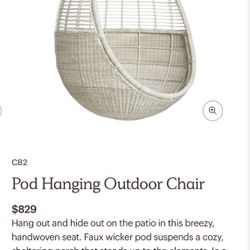 Pod Hanging Outdoor Chair - Like New