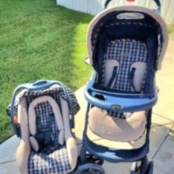 Matching Set: Eddie Bauer Stroller & Baby Carrier Car Seat