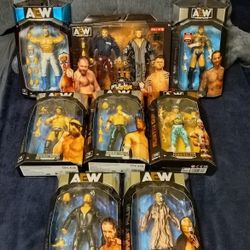 Aew Figures Lot New 