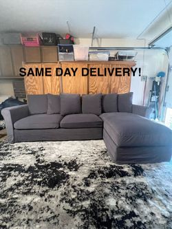 Grey sleeper couch sofa
