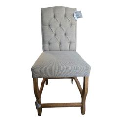 Rustic Upholstered Dining or Accent Chair – Solid Wood –