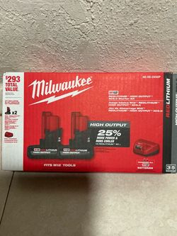 Milwaukee. M12 Lithium-Ion (2) High Output 5.0Ah Starter Kit.