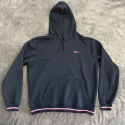 Tommy Hilfiger Hoodie Men’s M Embroidered Blue Sweater 2002 Tommy Jeans Medium
