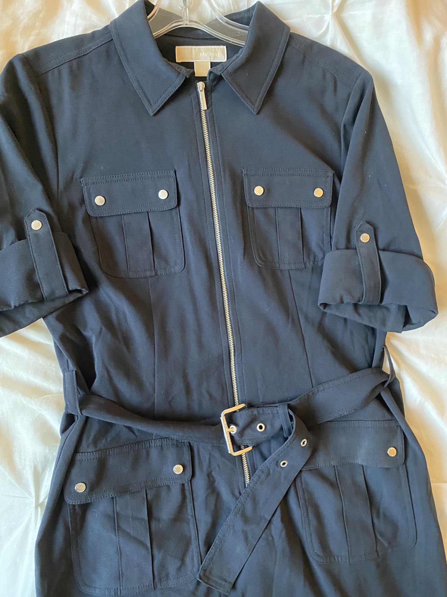 Michael Kors Military Style Dress- Navy- Size Large