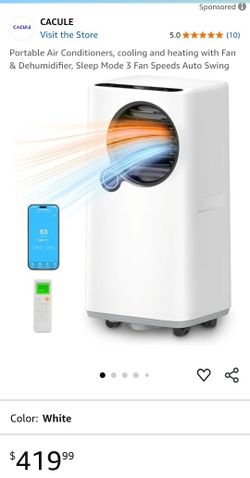 Portable Air Conditioners, cooling and heating with Fan & Dehumidifier, Sleep Mode 3 Fan Speeds Auto Swing
