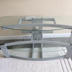 Metal & Glass TV Stand $50 Or BO