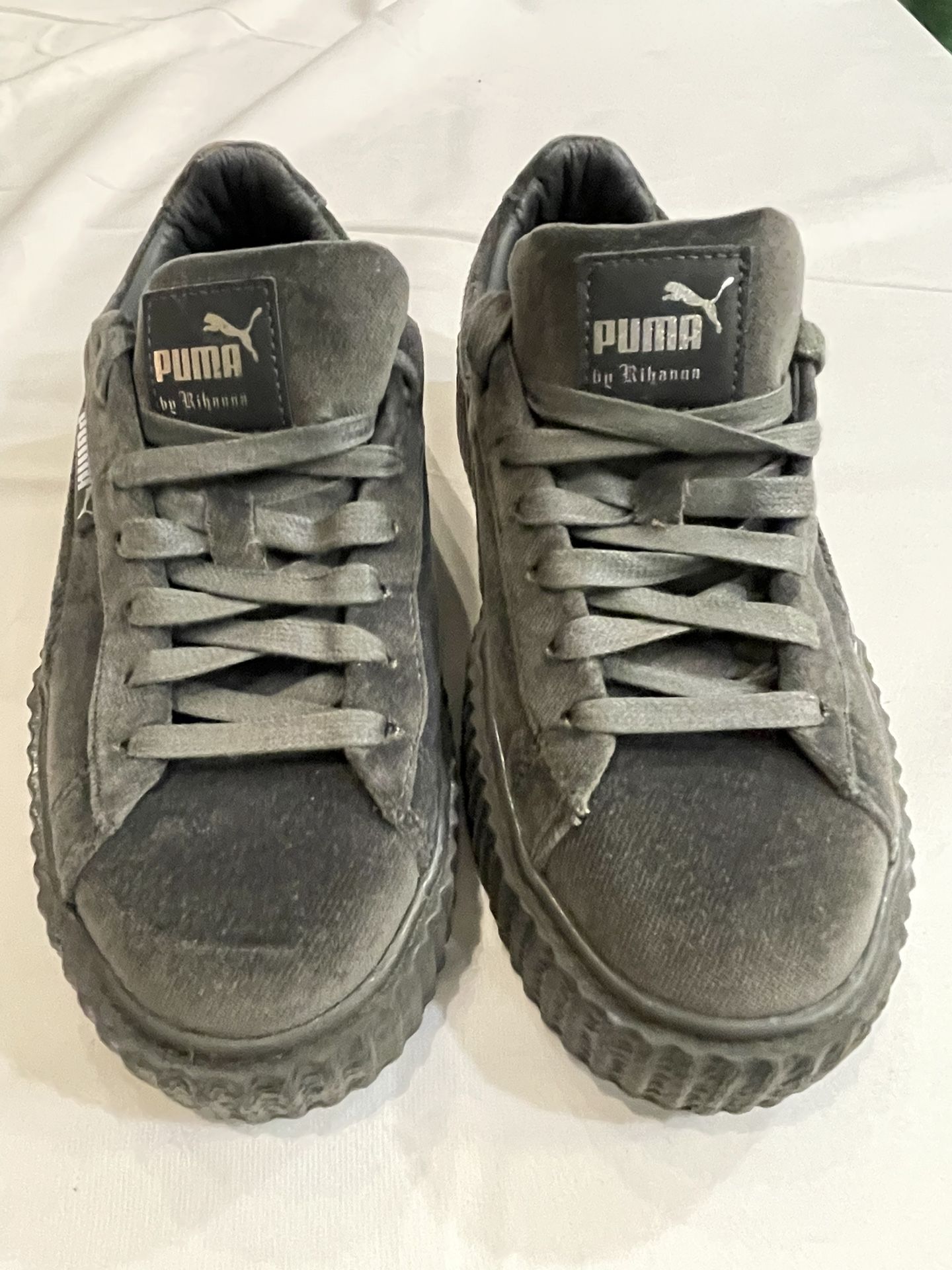 Fenty by Rihanna Gray Velvet Puma Creepers