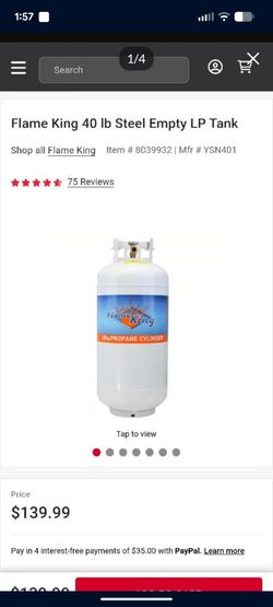 Flame King 40lb propane tank.