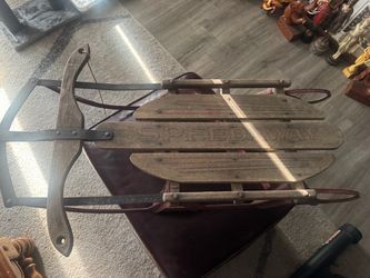 Vintage Speedway Wooden Snow Sled