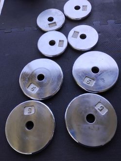 Chrome weight plates standard 1" hole 5 2.5