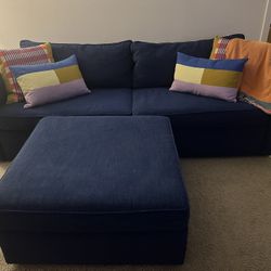 West Elm Harris Couch & Ottoman 