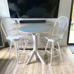 Hightop Table And Chairs Coastal Colors