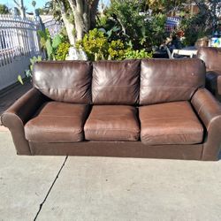 Brown Leather Couches