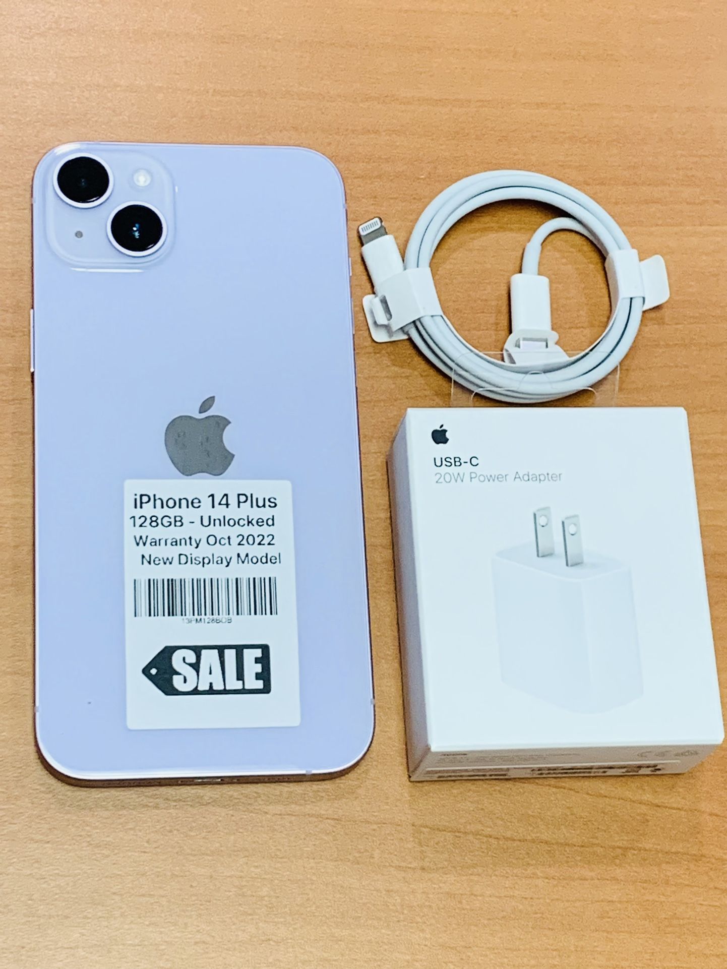 New no Box iPhone 14 Plus 6.7" Unlocked - FREE 1 month Verizon Unlimited Warranty Til Oct 2023 - Financing Available