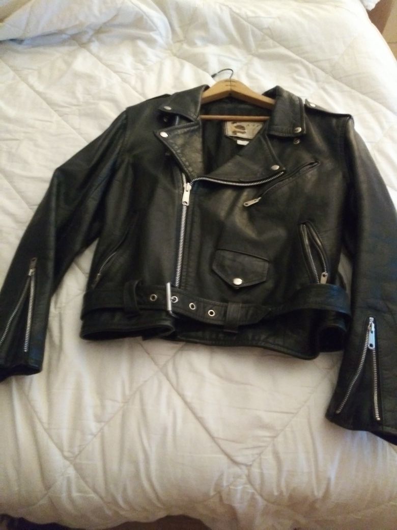 BLACK THICK FEMALES MOTORCYCLE JACKET