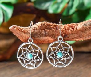 Bohemian dream catcher earrings