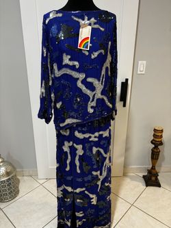 Silk evening gown