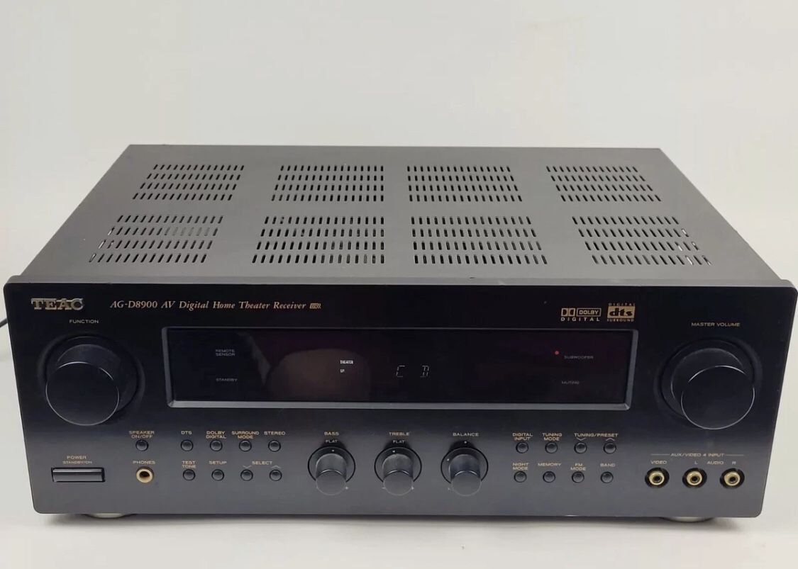 TEAC AG-D8900 5.1 AV Receiver Dolby Digital Surround Sound 6 In/4 Out – Black