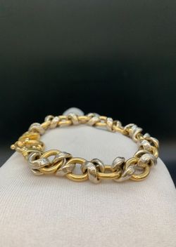 8.5" 10mm gold bracelet #23969